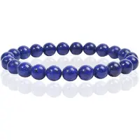 Memphis Natuursteen Armband met 8mm Kralen - Lapis Lazuli