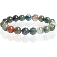 Memphis Natuursteen Armband 10mm - Indian Agate