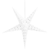 Springos Kerst Ster - Papier - Opvouwbaar - 25 cm - Wit