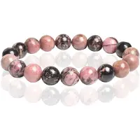 Memphis Natuursteen Armband 10mm - Rhodonite