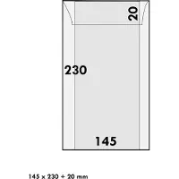 Hartberger Lindner pergamijn 145 x 230 mm + 20 mm klep (500x) - papier - envelop - envelopjes - zakjes - 100% recyclebaar – glassine
