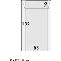 Hartberger Lindner pergamijn 85 x 132 mm + 16 mm klep (500x) - papier - envelop - envelopjes - zakjes - 100% recyclebaar – glassine