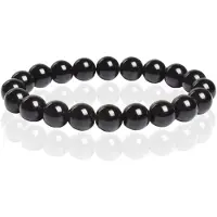 Memphis Natuursteen Armband 10mm - Black Agate