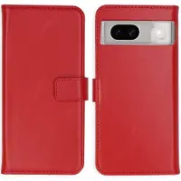 Selencia Echt Leren Bookcase voor de Google Pixel 8a - Rood