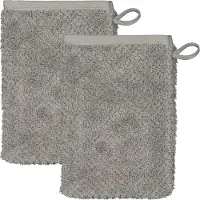 Cawö Washandje Pure Uni Stone (Set van 6)