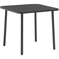 vidaXL Tuintafel 80x80x72 cm staal donkergrijs