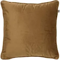 Dutch decor - FINN - Kussenhoes 60x60 cm - velvet - effen kleur - Tobacco Brown - bruin