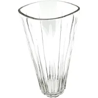 Benza Bloemenvaas van helder glas afmeting 15 x 13 x 28 cm.