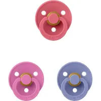 BIBS fopspeen 0-6 maanden set 3 stuks Bubblegum,Peri en Coral maat 1