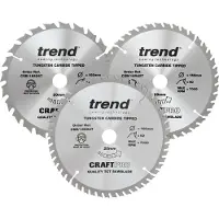 Trend cirkelzaagblad 165x20x1,5mm 24T/40T/52T (3 Stuks)