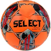 Select Futsal Super TB v22 Voetbal Maat 4 Oranje Zwart Rood