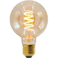 LumenXL 4W spiraal lamp XL, 1800K, amber glas Ø95 - dimbaar