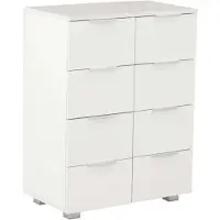 vidaXL Dressoir 60x35x80 cm bewerkt hout hoogglans wit