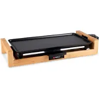 Alpina Teppanyaki Bakplaat - Tafelgrill - Anti-aanbaklaag - 2000W - 43x22,5cm - Zwart