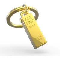 Metalmorphose sleutelhanger goud staaf - Goud / Metaal