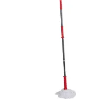 Dirt Devil Microvezel Dweil - 125 x ? 7,5 CM - Makkelijk Uitwringen - Rood/ Grijs