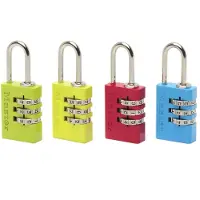 Masterlock 2 x 20mm - solid aluminium body - 21mm chrome plated steel shackle, 3m - 7620EURTCOL