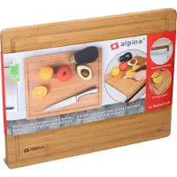 Alpina Snijplank over Aanrecht - met Sapgroef - 45 x 35 x 3,5 CM - Bamboe