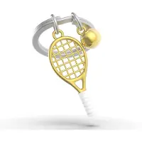 Metalmorphose sleutelhanger Tennis racket met bal