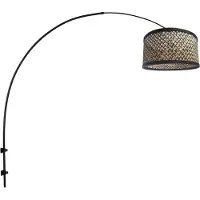 Steinhauer Wandlamp Sparkled Light zwart met bamboe
