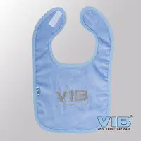 Vib - Slabbetje Luxe velours - Blue Silver - Babykleertjes - Slabbetjes - zwangerschap aankondiging - baby aankondiging