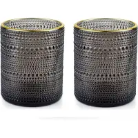 Mondex SET RITA GRIJZE Kandelaars ( 2 stuks ) DIA10CM X H12,5CM