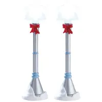 Lemax Kerstfiguur Snowflake lamp post set of 2 b/o 4.5v