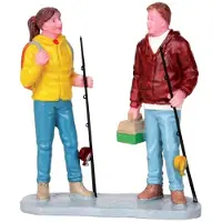 Intratuin Lemax Kerstdorpminiatuur Gearing Up (vissers) H 7,4 Cm