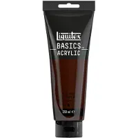 LIQUITEX 88700215 Basics Acrylverf Burnt Umber – 250 ml | Kunstenaars Acrylverf | Middelmatige Viscositeit | Lichtechte Kleur voor Schilderen & Canvas