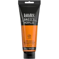 LIQUITEX 88700234 Basics Acrylverf Cadmium Orange Hue – 250 ml | Kunstenaars Acrylverf | Middelmatige Viscositeit | Lichtechte Kleur voor Schilderen & Canvas