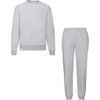 Fruit Of The Loom Klassiek Joggingpak 2-delig Sweatshirt & Sweatpant Dames Heren Katoen Fleece Huispak Unisex Grijs M
