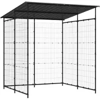 vidaXL Fietsenstalling 190x190x222 cm staal zwart