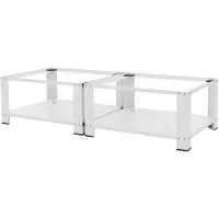ML-Design Set van 2 wasmachineonderstellen Cathy | staal wit 128x54x32 cm badkamermeubels | NADUVI
