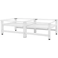ML-Design Set van 2 wasmachineonderstellen Cato uittrekbaar | staal wit 124x55x37 cm badkamermeubels | NADUVI