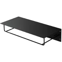 ML-Design Wandkapstok met kledingstang Allie | staal zwart 60x30x15 cm wandstangen | NADUVI