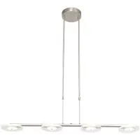 Steinhauer Hanglamp Turound 3512ST – Stalen 4-lichts LED hanglamp 120 cm dimbaar