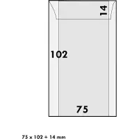 Hartberger Lindner pergamijn 75 x 102 mm + 14 mm klep (500x) - papier - envelop - envelopjes - zakjes - 100% recyclebaar – glassine