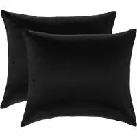 Silk Heaven 2x Zijden Kussensloop 50x60cm Zwart Hotelsluiting 19 Momme - Kussensloop set - Luxe Silk Kussensloop 100% moerbei zijde - Zijde kussensloop - - 50x60cm / Hotelsluiting