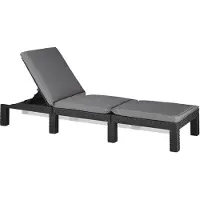Allibert by KETER KETER Daytona De Luxe Ligstoel in Grijs - 187 x 58 x 29 cm