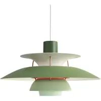 Louis Poulsen Design hanglamp PH 5 300, dimbaar, groen, Woon-/ Eetkamer, Aluminium, Design, hanglamp
