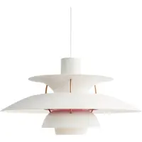 Louis Poulsen Design hanglamp PH 5 300, dimbaar, wit / opaal, Woon-/ Eetkamer, Aluminium, Design, hanglamp