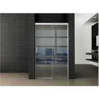 Wiesbaden Puerta nisdeur met 1 schuifdeur 1100 x 2000 x 8 mm nano helder glas/chroom