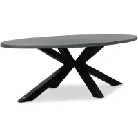 BUITEN living Stockholm dining tuintafel 6 personen | polystone + staal | betonlook | 240cm - ovale tuintafel