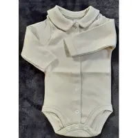Babidu Romper | kraagje | knoopjes voor | 1180 | Créme | Lange Mouw | 12 maand | maat 80