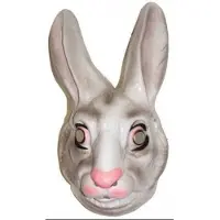 Funny fashion Konijnen masker wit voor volwassenen - Verkleedmaskers