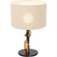 Anne Light & Home Design schemerlamp Animaux met zand linnen kap