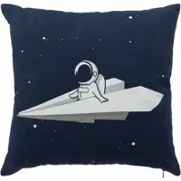 Atmosphera Kids Ruimtekussen 40x40cm - Donkerblauw