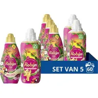 Robijn Perfect Match Wasmiddel en Wasverzachter Pakket - Tropical - voor langdurige kleurbescherming - set van 5 (60 wasbeurten)