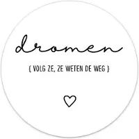 Label2X Muurcirkel dromen wit