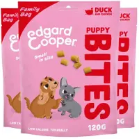 Edgard & Cooper 3x Puppy Bite S Eend & Kip 120 gr